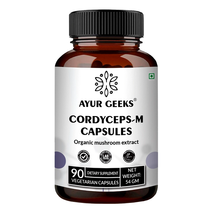 Ayurgeeks Cordyceps-M Capsules 2000mg - 90 Capsules