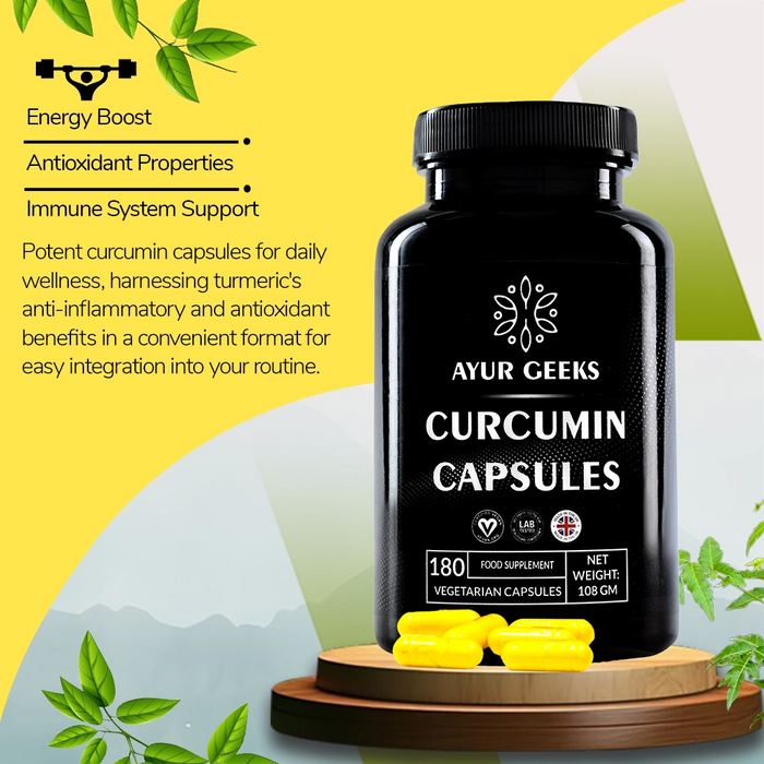 Ayurgeeks Curcumin Capsules 2600mg - 180 Capsules