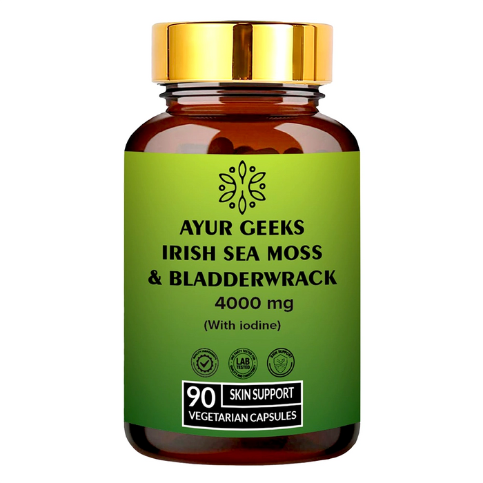 Ayurgeeks Irish Sea Moss & Bladderwrack 4000mg - 90 Capsules