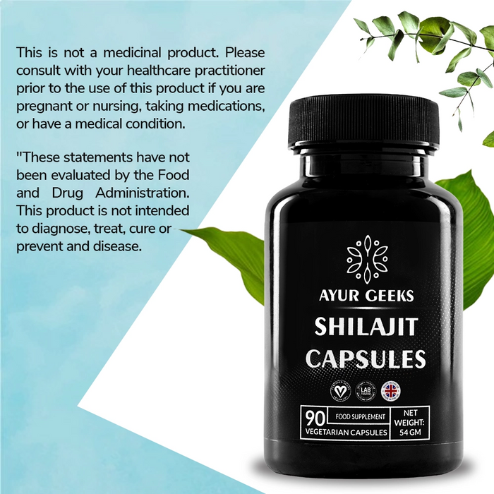 Ayurgeeks Shilajit Capsules 1000mg - 90 Capsules