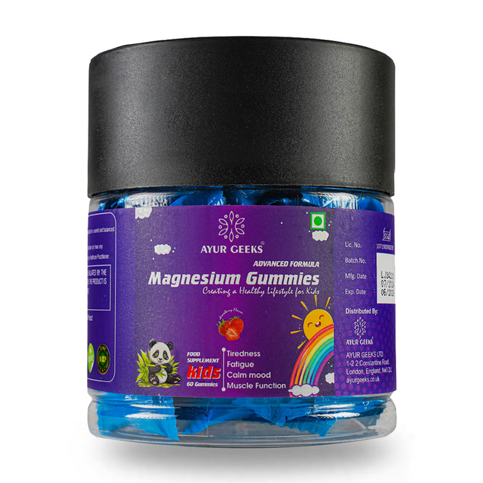 Ayurgeeks magnesium gummies - Pack of 60 Gummies